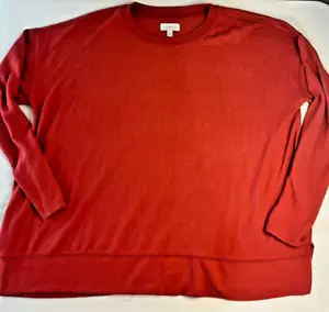 Camisa Lucky Brand Mujer XL Extra Grande Roja Color Rústico Blusa Tandoori Spice - Imagen 1 de 5
