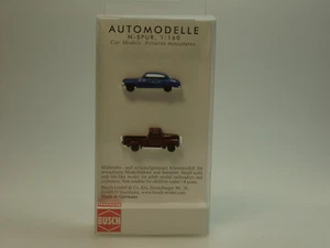 Busch 2er Set: Chevrolet Pick-up braun und Buick blau - 8320 - 1:160 - Spur N - Picture 1 of 2
