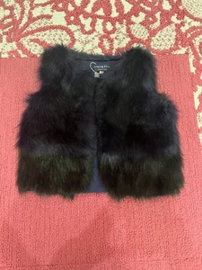 Andy & Evan Girls Navy Blue Fur Vest Size 3T Brand New With Tags - Picture 1 of 5