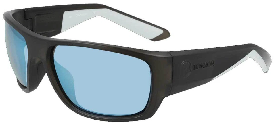 Dragon Flare Sunglasses - Matte Grey / Lumalens Sky Blue Ion - New - Image 1 of 1