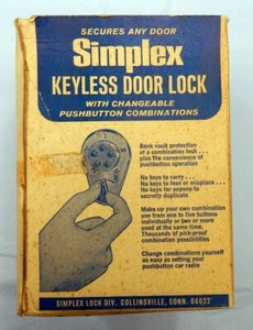 Simplex Mechanical Keyless Door Lock - Picture 1 of 10