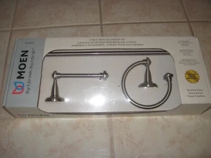 NEU & VERSIEGELT MOEN AVERY 3-teiliges Bad Zubehör Kit gebürstetes Nickel - Bild 1 von 6