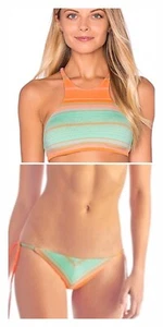 NWT $193 Sz 8 Vitamin A St. Maarten Cozumel High Neck Top & Natalie Bottom - Picture 1 of 6