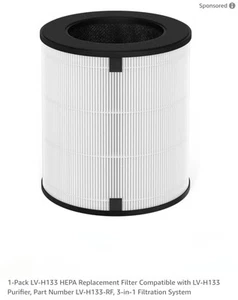 1-Pack LV-H133 HEPA Replacement Filter Compatible with LV-H133 Purifier, Part Nu - Bild 1 von 5