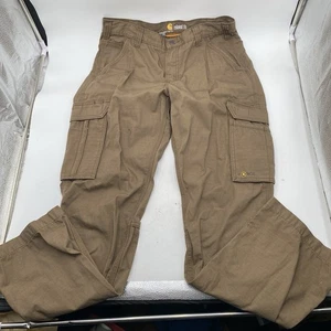 Carhartt Pants Mens 34x32 Brown Cargo Ripstop Utility Workwear Force Relaxed Fit - Picture 1 of 14