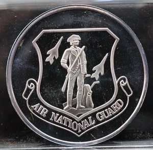 Air National Guard Army Military Art Coin 1 Troy Oz .999 Fine Silver Round Medal - Picture 1 of 2