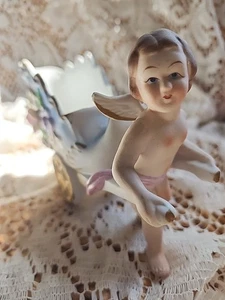 Maceta carro floral tirando de querubines - Imagen 1 de 13