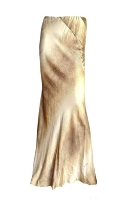 *ROBERTO CAVALLI* Rare Vintage 2000s Python Print Silk Mermaid Maxi Skirt S - Imagem 1 de 4