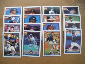 TOPPS 1991 ATLANTA BRAVES 30 CARDS Team Set - Picture 1 of 2