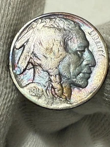 1914 Philadelphia Mint Buffalo Nickel High Grade Toned - Picture 1 of 2