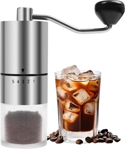 Manual Coffee Grinder With Ceramics Burr For Espresso,French Press,5 Sliver - Picture 1 of 7