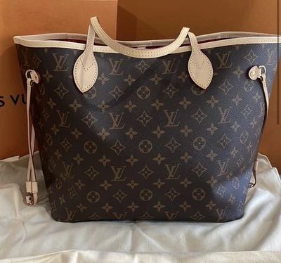 Auténtico bolso Louis Vuitton 2025 nuevo monograma Neverfull MM M41177 cerise rojo cereza Foto 1 de 4