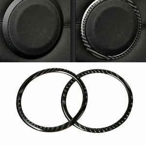 Loudspeaker Replacement 2pcs Car Accessories Carbon Fiber Nice Textures - Picture 1 of 12