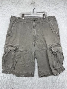 Polo Jeans Co Ralph Lauren Shorts Mens 34 Gray Green Cargo Pockets Cotton RL-67 - Picture 1 of 13