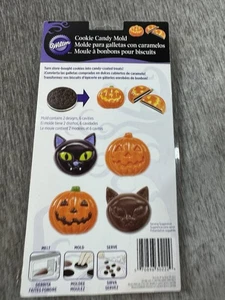 Wilton Cookie Candy Mold Halloween Black Cat Jack O Lantern 2115-0222 Cookies - Picture 1 of 3