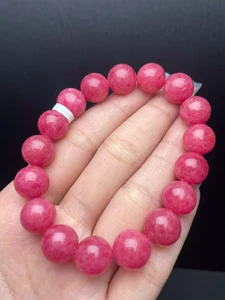 9mm Natural Rhodonite Bead Bracelet Reiki Crystal Quartz Healing Decorate 1pc - Picture 1 of 6