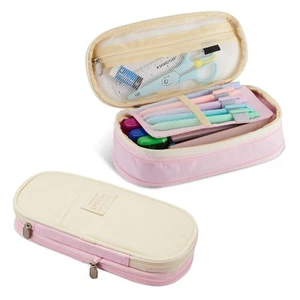 Large Capacity Pencil Case Pouch with Zipper, Portable Aesthetic Cute Big Cap... - Picture 1 of 6