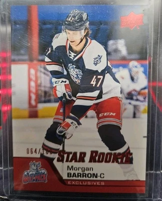 MORGAN BARRON 2020-21 Upper Deck AHL Star Rookies Exclusives #187 064/100 - Image 1 of 3