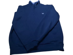 Crew Clothing Company MLD003 Men's Jumper Small Navy Cotton Blend Half Zip - Picture 1 of 8