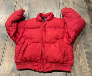POLO By Ralph Lauren Boy’s Long Sleeve Solid Red Zip Up Puffer Winter Jacket 5 - Picture 1 of 14