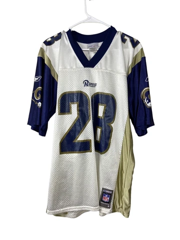 St. Louis Rams Marshall Faulk 28 NFL Jersey Medium Reebok Cover