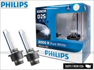 Philips D2S ULTINON 6000K White HID Xenon Headlight Bulbs | 85122WX | Pack of 2 - Picture 1 of 5