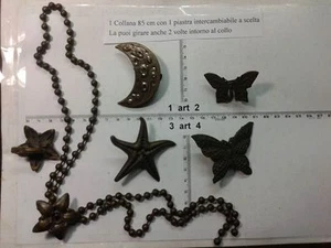 collana e centrale regolabile a scelta italy pietre smalto vintage necklace b13 - Foto 1 di 1