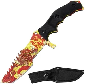 Snake Eye Tactical Full-Tang | Messer mit feststehender Klinge 8,5" Dragon | Camping-Wandern - Bild 1 von 1