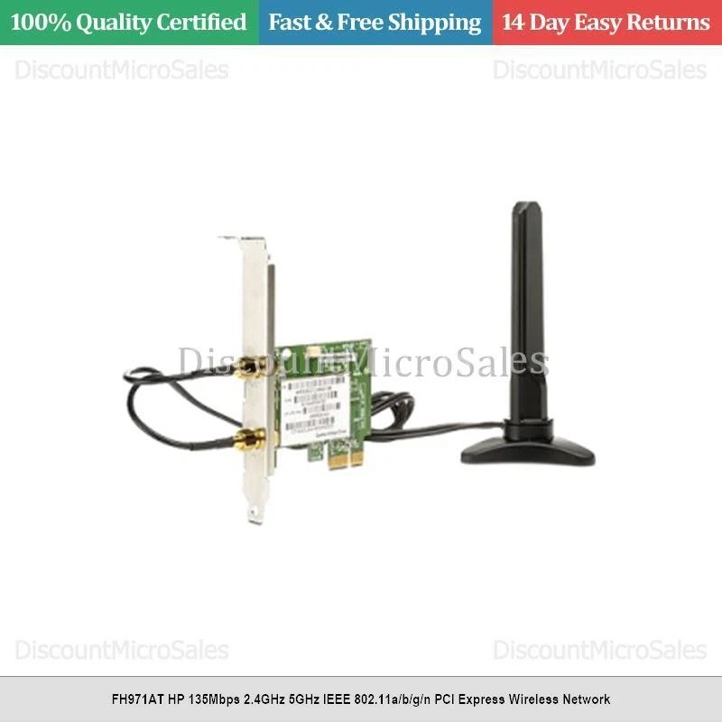 FH971AT HP 135Mbps 2.4GHz 5GHz IEEE 802.11a/b/g/n PCI Express Wireless Network - Image 1 of 1