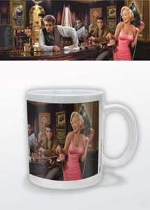 JAVA DREAMS 300ml MUG - CHRIS CONSANI OFFICIAL - MARILYN, DEAN, BOGART, ELVIS - Picture 1 of 2