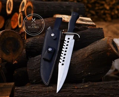 Cuchillo réplica Negan Bowie de acero al carbono hecho a mano Walking Dead cuchillo de hoja fija Foto 1 de 4