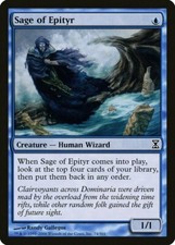 Sage of Epityr Time Spiral HEAVILY PLD Blue Common MAGIC GATHERING CARD ABUGames