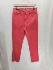 Queen Collection Collar Pink/Red Denim Jeans Size- 14