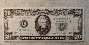 Series 1981A $20 Federal Reserve Star Note San Francisco # L03208016* Free Ship! - Picture 1 of 5