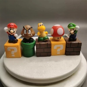 Super Mario Bros figurines lot de 5 pièces Luigi Mario Toad koopa goumbas 6cm - Imagen 1 de 12