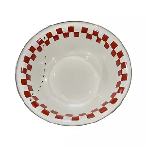 The Golden Rabbit ll by Jean Wilkes 1999 Red Checkered Ants Serving Bowl - 12” - Picture 1 of 6