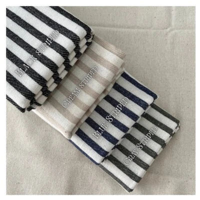 Tela de lino a rayas por yarda, tela de lino lavado para decoración del hogar 90 pulgadas de ancho Foto 1 de 4