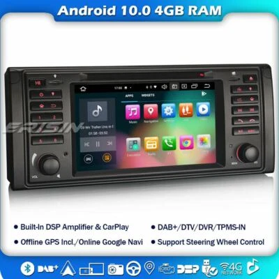 8-Kern DSP Android 12 Autoradio DVD CarPlay Für BMW 5er E39 M5 X5 E53 Navi 4G FM - Bild 1 von 4