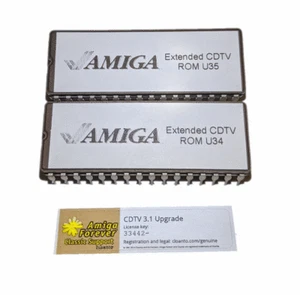 New Extended Licensed Upgrade ROM Set U34 & U35 V2.30 for Amiga CDTV 618 - Picture 1 of 2