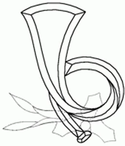 BEVEL CLUSTER Holiday Creations FRENCH HORN Bevel 5 PC CLUSTER Stained Glass - Picture 1 of 1