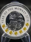 2016 Niue Chinese Lunar Year of the Monkey 1/2oz .999 Silver Proof Coin VERY RAR