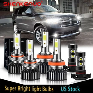 Para Para 2011-2012 2013 Dodge Durango Faros LED Hi/Lo + Kit de luces antiniebla - Imagen 1 de 11