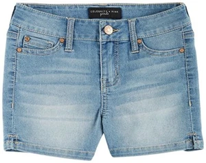 Celebrity Pink Girls Faded Denim Shorts Blue Size 12 NWT - Picture 1 of 2