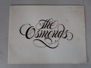The Osmonds Concert Book Brochure Pamphlet 1977 Vintage Donnie & Marie - Picture 1 of 7