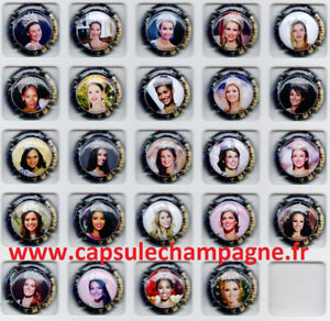 Capsules de champagne générique N°C155 série Les Miss France