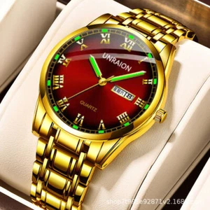 Fashion Men Watch Stainless Steel Waterproof Quartz WristWatch Luminous Sport - Picture 1 of 20