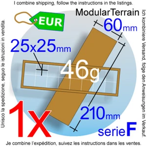 1x MDF Movement Tray 2x8 8x2 (F 0mm) 25mm Square Base War Hammer 40k Wargames - Imagen 1 de 7