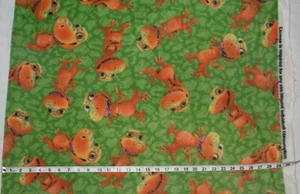 NEW Fleece fabric by the yard - Dinosaur Train - Buddy poses on green design  - Picture 1 of 1