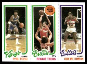 1980-81 Topps John Williamson/Reggie Theus/Phil Ford #252/43/127 - Imagen 1 de 2