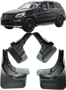 Genuine Splash Guards Mud Flaps FOR 2012-2015 Mercedes Benz ML 63 AMG W Pedal - Picture 1 of 7